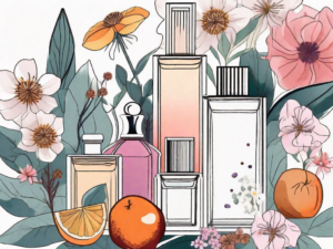 A variety of perfume bottles in different shapes and sizes